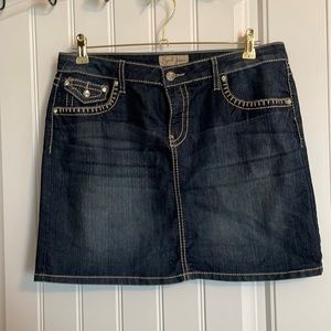 Denim mini skirt